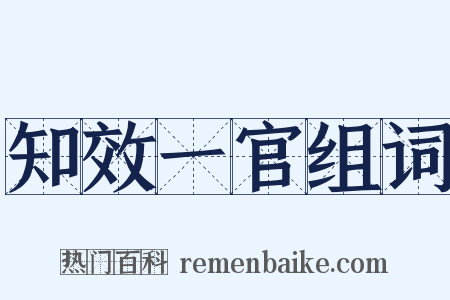 知效一官组词是什么意思的图片